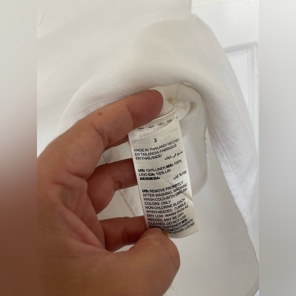 Chicos 100% linen asymmetrical tunic no iron XL - Picture 7 of 10